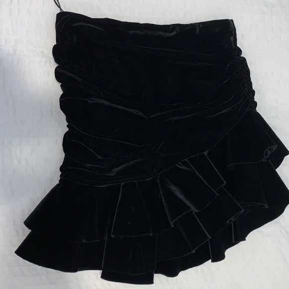 NWT Zara asymmetrical velour skirt - Picture 3 of 7
